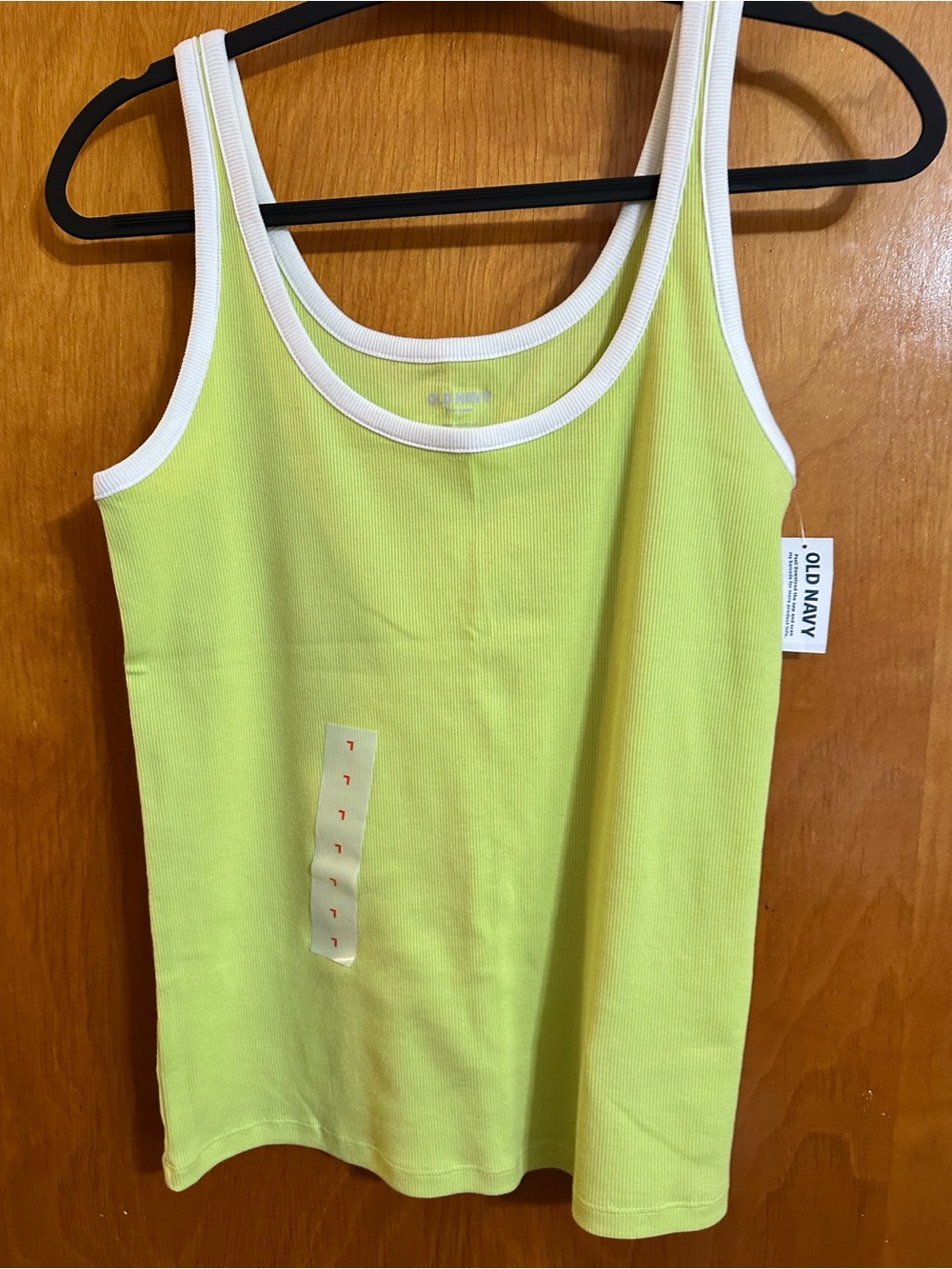 Old Navy Neon Lime Tank Top with White Trim